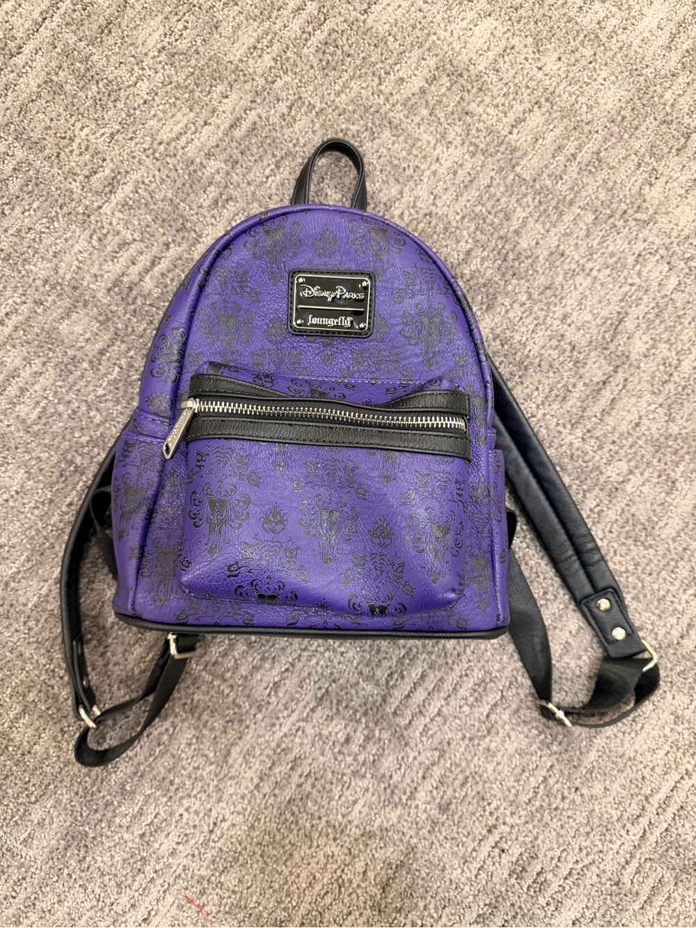 Disney Parks x Loungefly Haunted Mansion Purple Wallpaper Mini Backpack